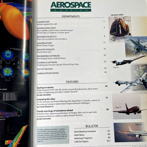 Aerospace America Magazine u  Jan 2003 Vol 41  No 1 Spying On Storms - Picture 3 of 4